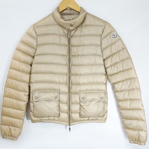 【中古】MONCLER モンクレール ダウンジャケット Mサイズ レディース ベージュ LANS GIUBBOTTO アウター