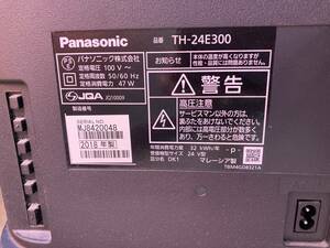 panasonic 液晶テレビ 24V型/パナソニック TH-24E300 2018年製 リモコン付☆中古