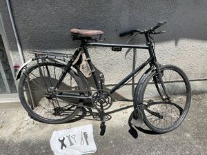 現地引取限定【中古】スイス軍 ミリタリー 自転車 アンティーク ビンテージ レトロ デッドストック 長期保管品 パンクあり 現状品 DM0510