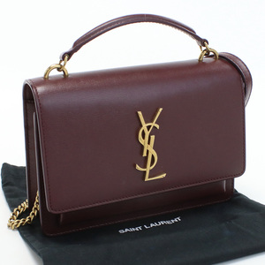 中古美品サンローランSAINT LAURENT サンセット チェーンウォレット ブランド ハンドバッグ 533026 ランク：S us-1