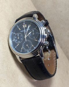 USED FREDERIQUE CONSTANT CHRONOGRAPH Qz 純正尾錠&クロコダイルベルト 36mm