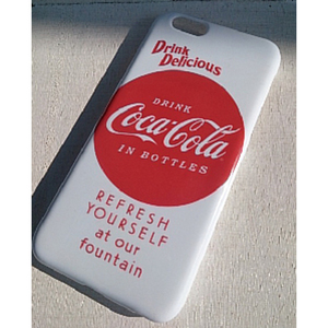 送料120円！　COKE iphone case /for 7＆８　コカ・コーラ　iphoneケース　ディスクサイン