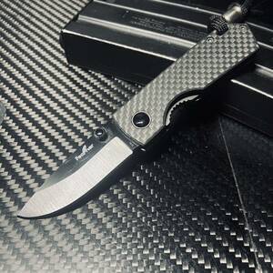 feather 非金属 カーボン製ハンドル セラミック刃 折りたたみナイフ 超軽量39g 長さ13.5cmアウトドアEDC サバイバル