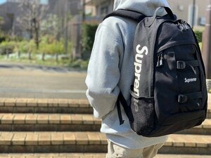 ☆ 14SS Supreme シュプリーム Logo Backpack ロゴ バックパック リュック box logo ボックスロゴ (ブラック黒)EDC