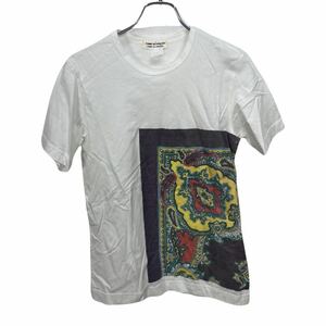 COMME des GARCONS コムデギャルソン メンズ　　ホワイト　半袖 Tシャツ　プリントTシャツ　