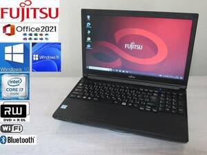 【そうとうリーズナブル！】 FUJITSU Lifebook A749/CW　Corei7 （8665U）最新のoffice2021Proもインストール済み！