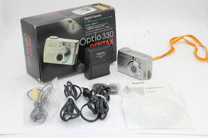 【返品保証】 【元箱付き】ペンタックス Pentax Optio 330 バッテリー チャージャー付き コンパクトデジタルカメラ s4624