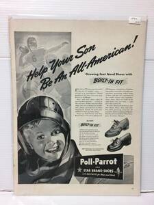 1942年10月5日号【Poll-Parrot/シューズブランド】ライフLIFE誌 広告切り抜き アメリカ買い付け品used40s