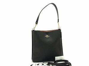 1円 ■新品■未使用■ COACH コーチ レザー 2WAY ハンドバッグ トートバッグ ショルダーバッグ レディース ブラック系 FA5119