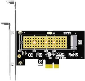 GLOTRENDS M.2 PCIe X1変換アダプターカード、M.2 PCIe 4.0/3.0/2.0 SSD (NVMe/AH