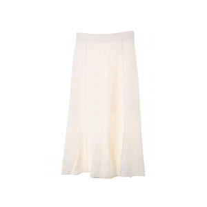 美品 Chloe フラワー イギリス刺繍 ロングスカート 36 ホワイト クロエ KL4BKHSC15