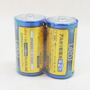 同梱可能 単2アルカリ乾電池 単二乾電池 LA-T2X2 Lazos/0377 １２０本（２本組ｘ６０パック）代金引換便不可