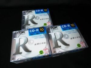 未開封 TDK データ用 CD-R 700MB 48倍速対応 インクジェットプリンタ対応 10PACK×3個 【e】