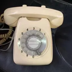 レトロ　ダイヤル式　白電話　黒電話　アンティーク