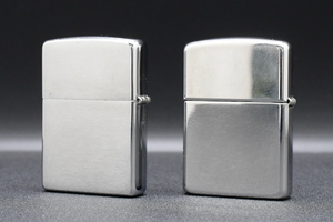 Zippo 無地 オイルライター シルバー 2個セット ジッポー 喫煙具 ■24356