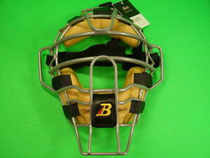 オーダー ベルガード BELGARD 審判用マスク 硬式野球用 シルバー×クレスト 軽量マスク UM770W 発声のしやすい W型パッド Bマーク付き