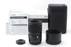 【無記入保証書】Sigma AF 70mmF2.8 DG MACRO Art Canon用 動作も写りもOK 概ねキレイ 前後キャップ、フード、ソフトケース、説明書、箱付