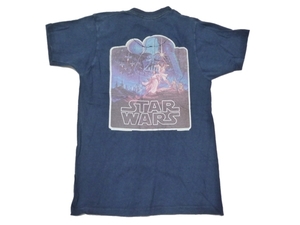 1977年 スターウォーズ STAR WARS ビンテージ Tシャツ 紺 100%コットン USA古着 YOUTH L(10歳-12歳) 半袖 フルーツオブザルーム製