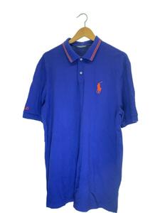 POLO GOLF◆ポロシャツ/XL/コットン/BLU/無地