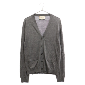 GUCCI グッチ Wool Cardigan 509978 ウール カーディガン グレー