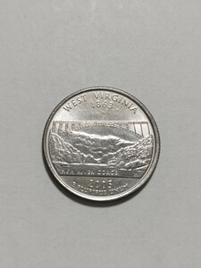 アメリカ合衆国　50州記念25セント硬貨　ウエストバージニア州　1枚　pi22