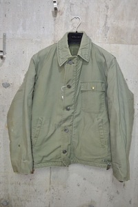 ユーエス　アーミー　ヴィンテージ　vintage　US.ARMY　アメリカ軍　A2　デッキ　ジャケット　ミリタリー　ダメージあり IT0159