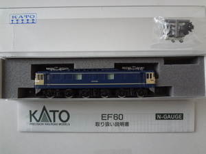 美品★KATO 3025 JR EF60 500 特急色 電気機関車 ライト点灯・走行動作確認済み 取説付き 鉄道模型 Nゲージ カトー 送料350円