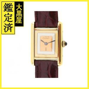 Cartier　マストタンクSM　ヴェルメイユ　スリーカラー　手巻き　レディース時計　ヴィンテージ　現状販売　2143100456693　【207】