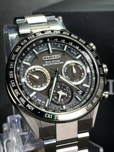 超美品 CITIZEN シチズン アテッサ ダイレクトフライト エコドライブ 電波ソーラー腕時計 GPS衛星電波時計 サテライトウェーブ CC4015-51E