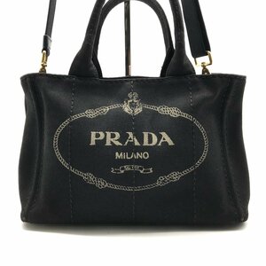 1円 PRADA プラダ カナパ 2WAY ハンド ショルダー バッグ ブラック a3269