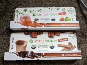 新品２個　XYLITOL VITABON　イチジク　シナモン　禁煙パイプ