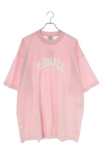 ヴェトモン VETEMENTS 23AW UE54TR285P BABYPINK サイズ:S X-SMALL刺繍Tシャツ 新古品 OM10