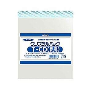 シモジマ ヘイコー 透明袋 OPP袋 クリスタルパック テープ付 CD用 横 100枚 T-CD 006758400