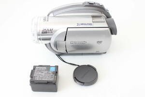 ジャンク Panasonic DVDビデオカメラ VDR-D310 シルバー 本体+バッテリー(AJ100)