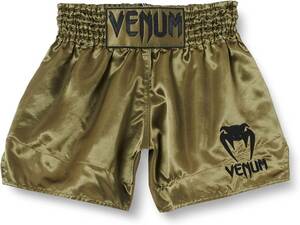 VENUM ヴェナム ヴェヌム ムエタイ トランクス パンツ MUAY THAI SHORTS CLASSIC カーキ×ブラック Lサイズ