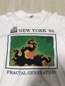 激レア 90s フラクタル アート Tシャツ L )検 モネ サイケ エッシャー ヴィンテージ アニメアンディ ウォーホル ダリ アニメ USA fractal