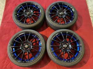 フィット　ヴィッツ　Ｗｅｄｓ　ＳＡー７２Ｒ　ブルーライトクロームツー　7.0J‐17　+50　100　4H　65Φ　DAVANTI　205/40R17　4本セット