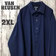 VAN HEUSEN アメリカ古着 ビック ゆるだぼ ストライプ長袖シャツメンズ