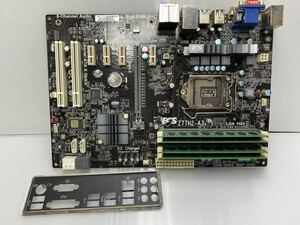 DP-12293 動作品 ECS Z77H2-A3 V:1.2 LGA1155 ioパネル付き マザーボード メモリー4Gb x4枚　付き