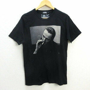 y■ヒステリックグラマー/HYSTERIC GLAMOUR JOE STRUMMER SHO KikuchiフォトTシャツ■黒【メンズM】MENS/1【中古】