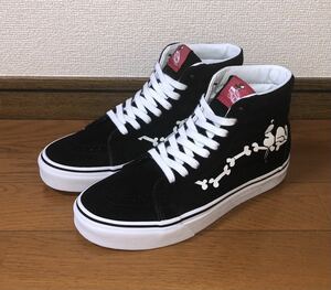 VANS x PEANUTS SK8-Hi Reissue SNOOPY BONE US5 23cm バンズ ピーナッツ スケートハイ リシュー スヌーピー ボーン ブラック ホワイト 黒