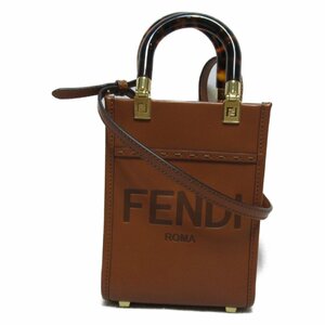 FENDI フェンディ 2wayショルダーバッグ 2wayショルダー バッグ ブラウン系 レザー 中古 レディース