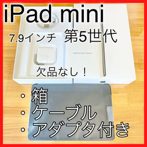 1円スタート！ Apple iPad mini 7.9インチ 第5世代 64GB スペースグレイ 2019年春 Wi-Fi モデル Retinaディスプレイ Touch ID MUQW2J/A