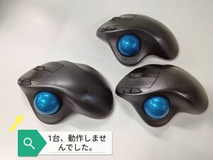 g_t W406 ★Logicool ワイヤレス トラックボール M570 3台★ 2台は動作確認済み/1台は動作しません 【現状品】