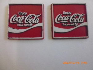 コカコーラ　Coke １９７０年代製　ラバーマグネット　もう手持ち最後 ２個セット