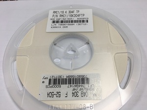 釜屋電機　RMC1/16K-304FTP　5000個/巻　角板形チップ抵抗器　1608サイズ　300kΩ　0.1W　F品