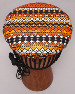 アフリカ　民族楽器　ジャンベ　ヘッドカバー　No.226　アフリカンワックス　ジェンベ　パーニュ