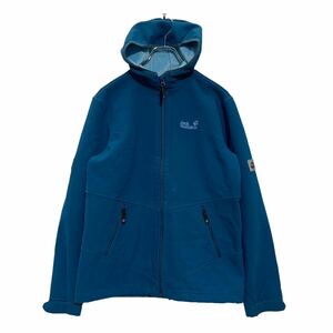 Jack Wolfskin ジップアップ ナイロンジャケット S～ 164 キッズ ターコイズブルー 裏フリース ジャージ 古着卸 アメリカ仕入 a601-6553