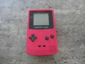 ニンテンドー GAME BOY COLOR/ゲームボーイ カラー/CGB-001/桃色 ピンク系/通電確認済み 動作未確認 ジャンク