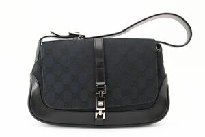 1円 GUCCI 美品 グッチ ジャッキー GGキャンバス レザー ハンドバッグ ショルダーバッグ 肩掛け ロゴ金具 001.3824 24-1241